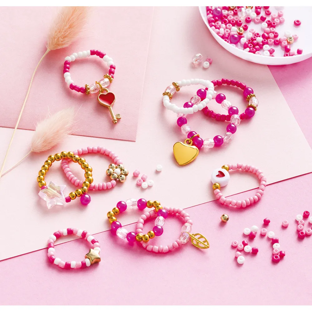 Janod Collection "Les Ateliers Bijoux" & Les Perles*10 Bagues En Perles Lovely A Créer