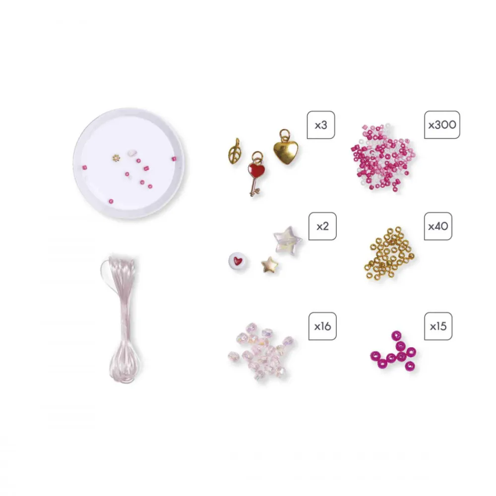 Janod Collection "Les Ateliers Bijoux" & Les Perles*10 Bagues En Perles Lovely A Créer