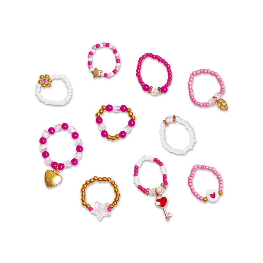 Janod Collection "Les Ateliers Bijoux" & Les Perles*10 Bagues En Perles Lovely A Créer