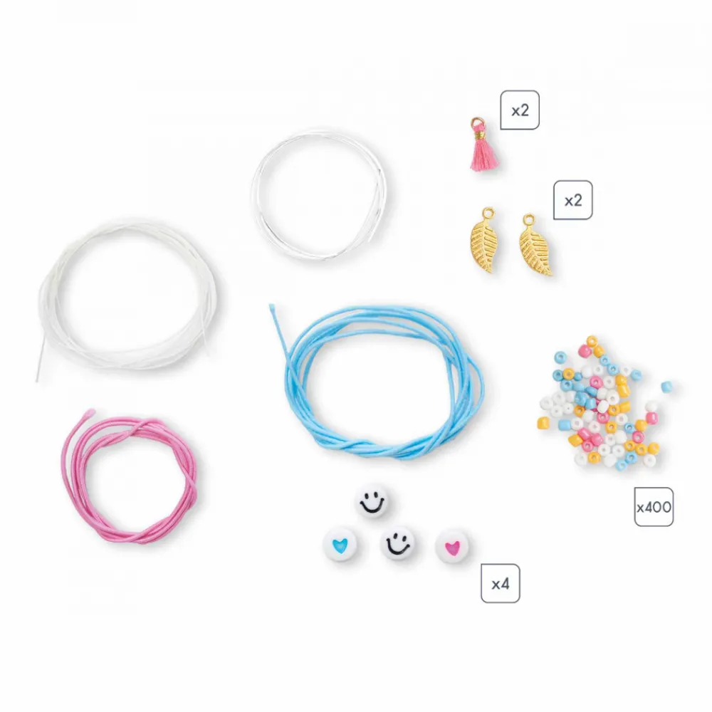Janod Collection "Les Ateliers Bijoux" & Les Perles*6 Bijoux Fleurs en Perles à Créer