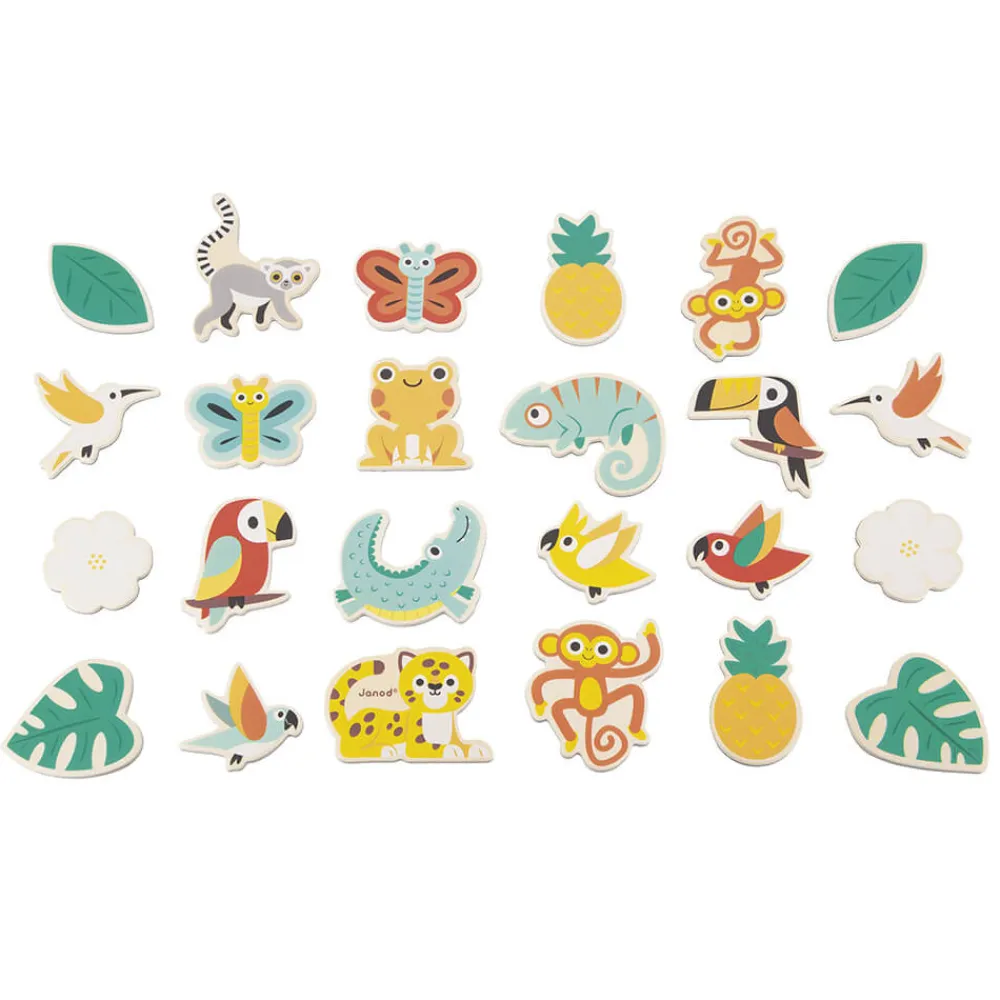 Janod Tableaux, Ardoises & Magnets*24 Magnets Tropicaux Tropik