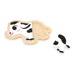 Janod Tracteurs & Animaux De La Ferme|Puzzles En Bois Premier Âge*4 Puzzles Evolutifs Ferme