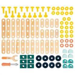 Janod Établis, Outils & Bricolage*Baril Brico'Kids 100 pièces (bois)