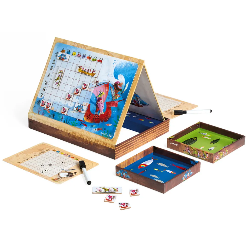 Janod Jeux Éducatifs Primaire|Jeux Éducatifs Magnétiques*Bataille Navale Pirates