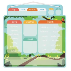 Janod Jeux Éducatifs Primaire|Jeux Éducatifs Maternelle*Calendrier Magnétique - Anglais