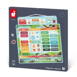 Janod Jeux Éducatifs Primaire|Jeux Éducatifs Maternelle*Calendrier Magnétique - Anglais