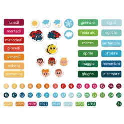 Janod Jeux Éducatifs Primaire|Jeux Éducatifs Maternelle*Calendrier Magnétique - Italien