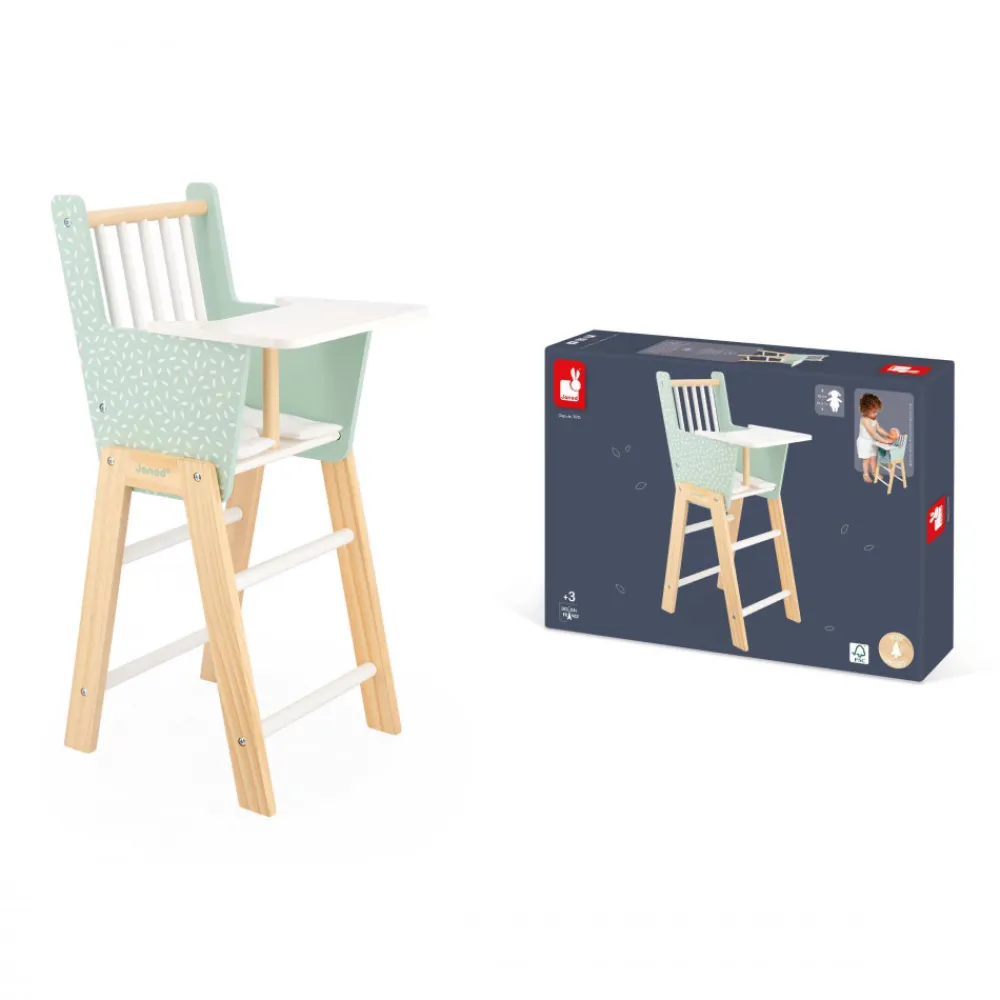 Janod Accessoires Poupons, Poupées & Ménage*Chaise Haute Zen