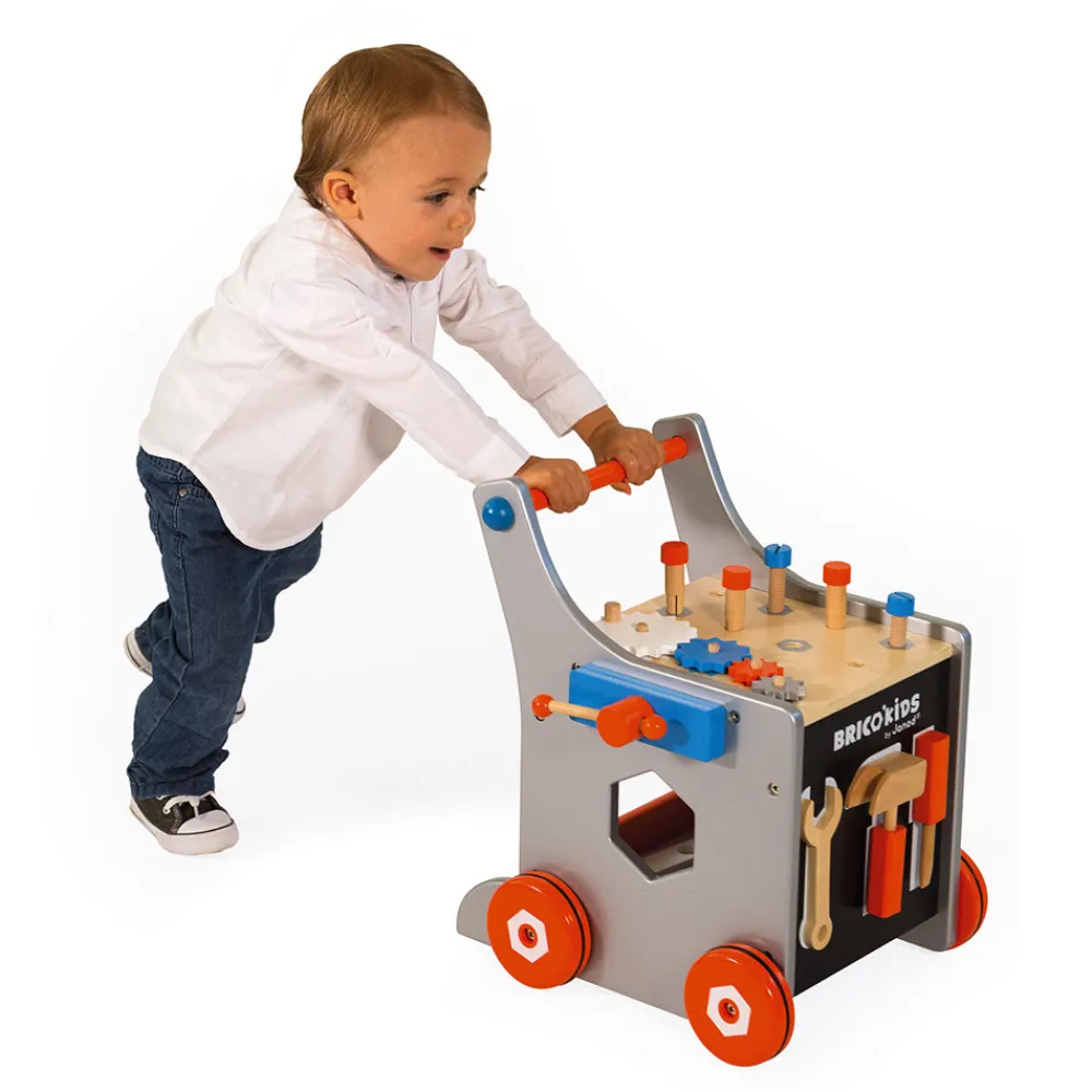 Janod Établis, Outils & Bricolage|Jouets À Bascule, Porteurs & Chariots*Chariot magnétique Brico'Kids (bois)