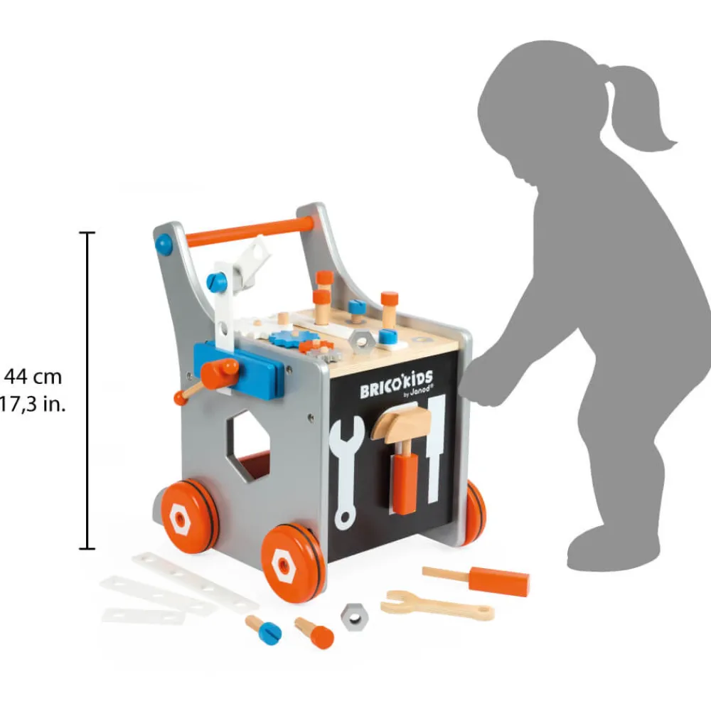 Janod Établis, Outils & Bricolage|Jouets À Bascule, Porteurs & Chariots*Chariot magnétique Brico'Kids (bois)