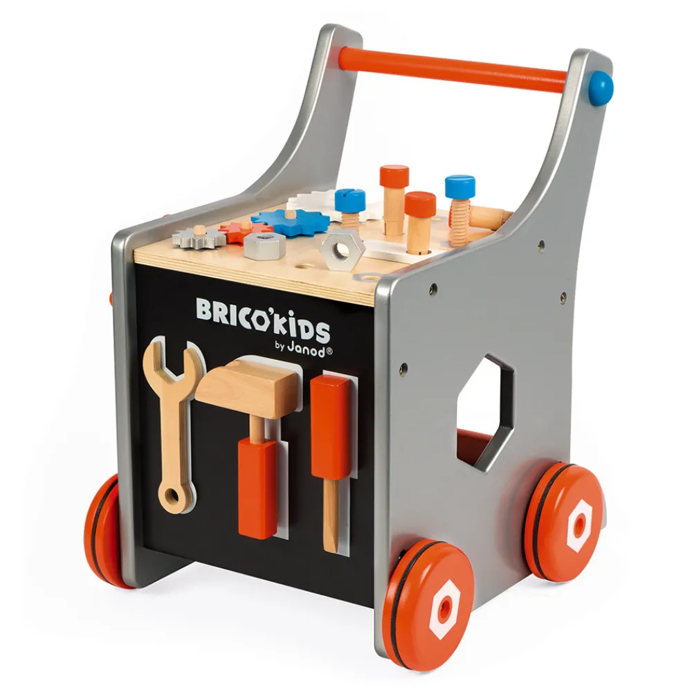 Janod Établis, Outils & Bricolage|Jouets À Bascule, Porteurs & Chariots*Chariot magnétique Brico'Kids (bois)