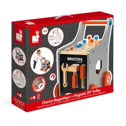 Janod Établis, Outils & Bricolage|Jouets À Bascule, Porteurs & Chariots*Chariot magnétique Brico'Kids (bois)