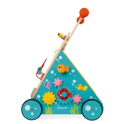Janod Bouliers, Loopings & Panneaux D'Activités|Manipulation & Encastrement*Chariot Multi-Activités Chat (bois)