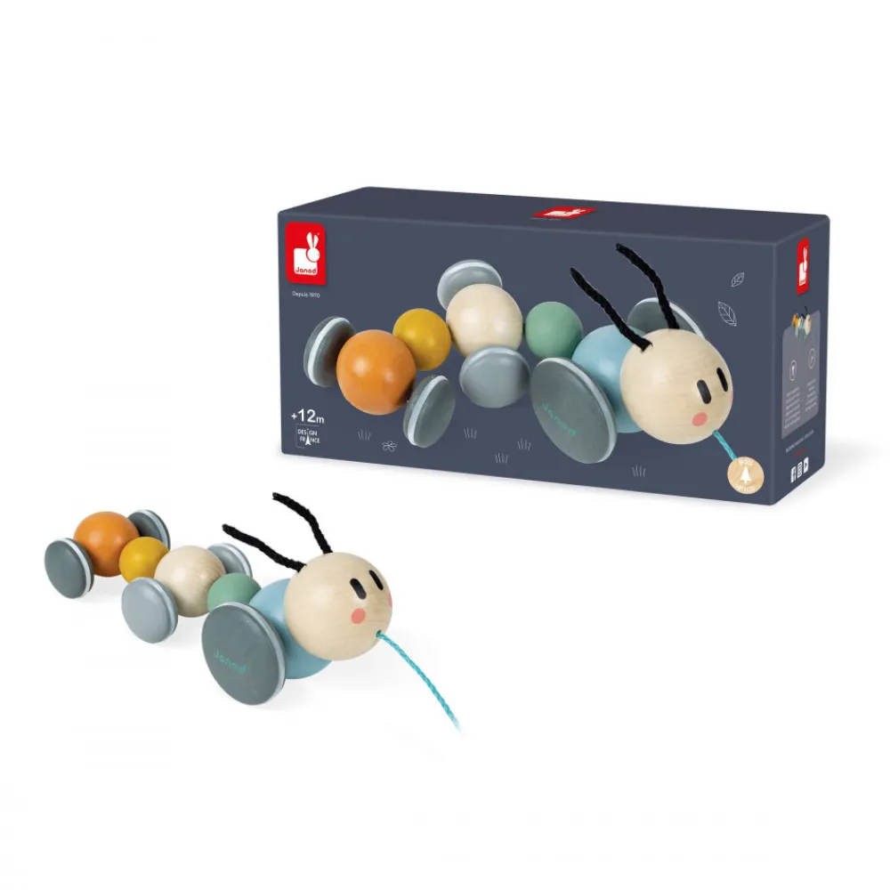 Janod Jouets À Promener & À Pousser*Chenille à Promener Sweet Cocoon (bois)