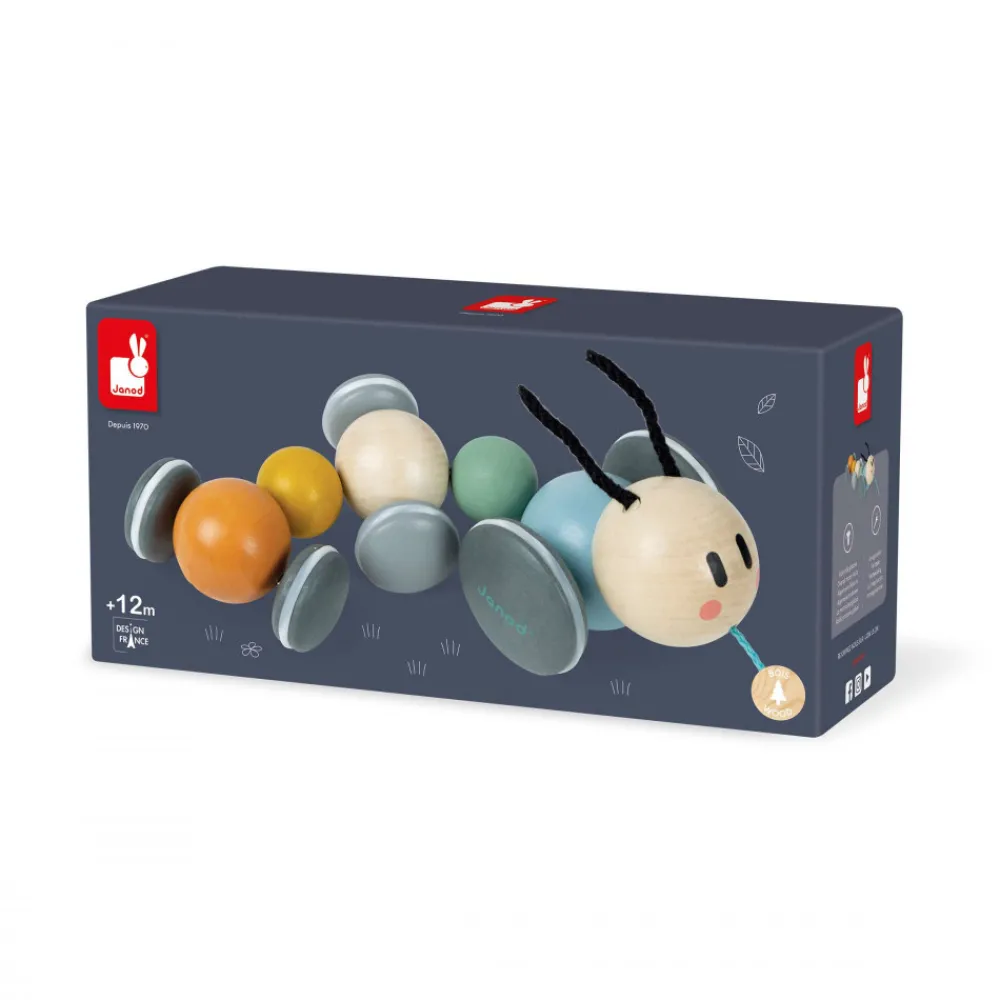 Janod Jouets À Promener & À Pousser*Chenille à Promener Sweet Cocoon (bois)