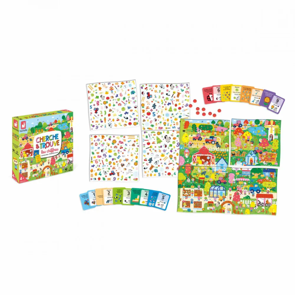 Janod Jeux De Mémoire & D'Associations|Jeux Éducatifs Maternelle*Cherche et Trouve les Chiffres