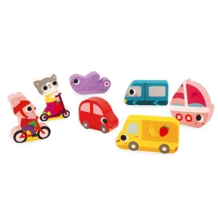 Janod Puzzles En Bois Premier Âge|Puzzles En Bois Premier Âge*Chunky Puzzle Véhicules 7 pièces