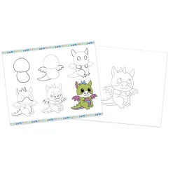 Janod Peinture Par Numéro & Coloriage*Coffret Créatif Dessin 20 Coloriages avec Feutres pailletés