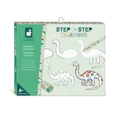 Janod Peinture Par Numéro & Coloriage*Coffret Créatif Dessin 20 Modèles Dinos