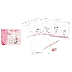 Janod Peinture Par Numéro & Coloriage*Coffret Créatif Dessin 20 Modèles Kawaii