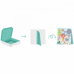 Janod Mosaïques & Gommettes*Coffret créatif Gommettes Géométriques - 3 ans