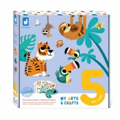 Janod Mosaïques & Gommettes*Coffret Créatif Gommettes et Décors Jungle - 5 ans