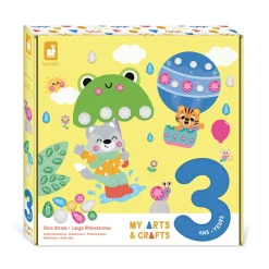 Janod Sable, Paillettes, Dorure & Strass|Mosaïques & Gommettes*Coffret Créatif Gros Strass - 3 ans