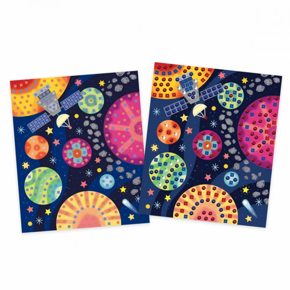 Janod Créations 3D|Sable, Paillettes, Dorure & Strass*Coffret Créatif Multiactivités Aventuriers de l'Air