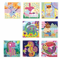 Janod Peinture Par Numéro & Coloriage|Mosaïques & Gommettes*Coffret Créatif Multiactivités - 5 ans