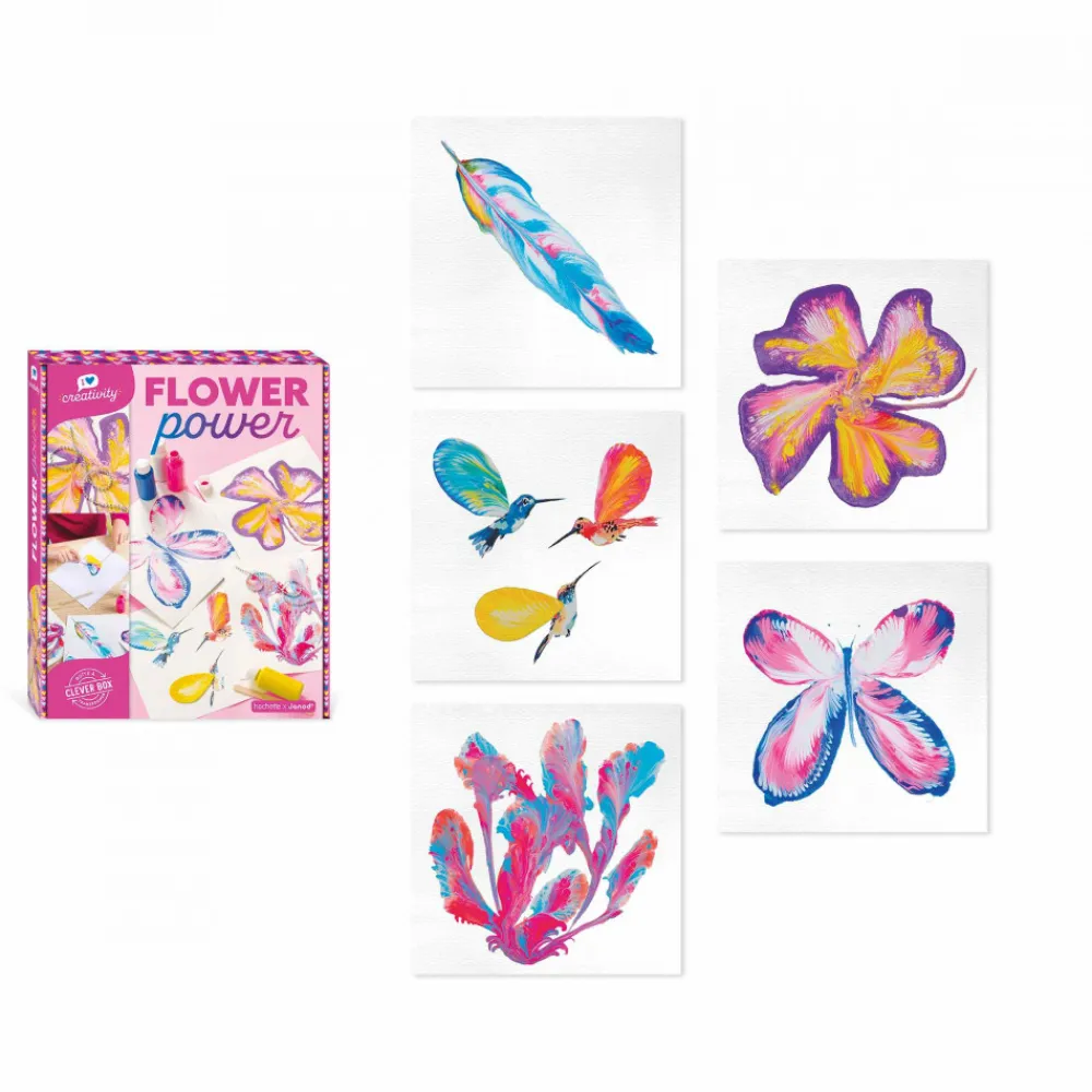 Janod Peinture Par Numéro & Coloriage*Coffret Créatif Peinture Flower Power