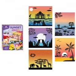 Janod Peinture Par Numéro & Coloriage*Coffret Créatif Peinture Sunset Lover