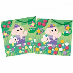 Janod Mosaïques & Gommettes|Tampons & Papeterie*Coffret Créatif Pompons - 3 ans