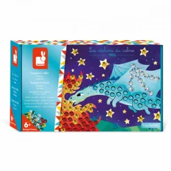 Janod Sable, Paillettes, Dorure & Strass|Collection "Les Ateliers Du Calme"*Coffret Créatif Sequins à Coller Dragons