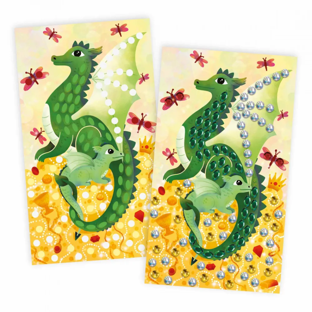 Janod Sable, Paillettes, Dorure & Strass|Collection "Les Ateliers Du Calme"*Coffret Créatif Sequins à Coller Dragons