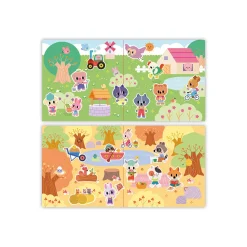 Janod Mosaïques & Gommettes*Coffret Créatif Stickers Epais Repositionnables - 2 ans