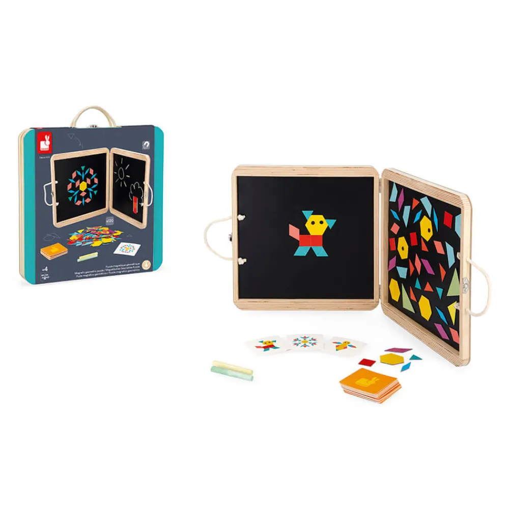 Janod Jeux Éducatifs Maternelle|Jeux Éducatifs Magnétiques*Coffret Magnétique Géométrique