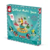 Janod Jeux De Parcours|Jeux Éducatifs Primaire*Coffret multi jeux carrousel (bois et carton)