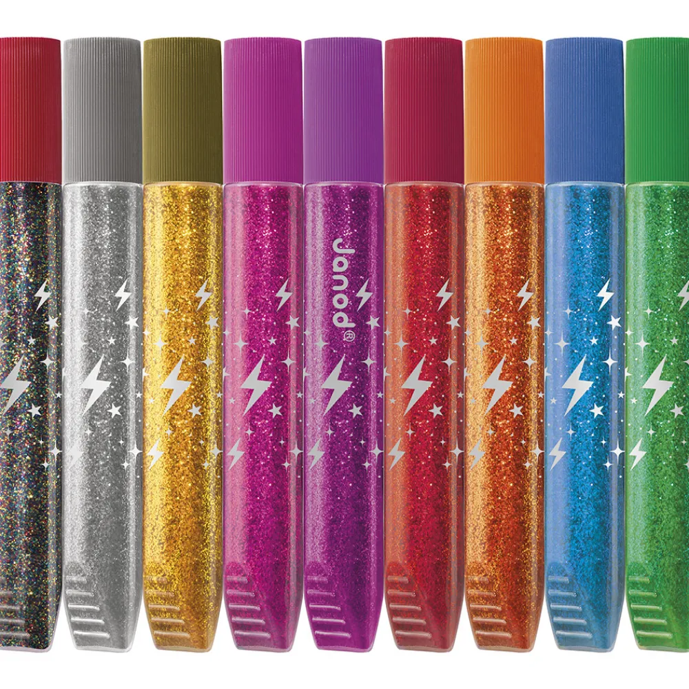 Janod Peinture Par Numéro & Coloriage|Tampons & Papeterie*Colle à Paillettes x9 tubes