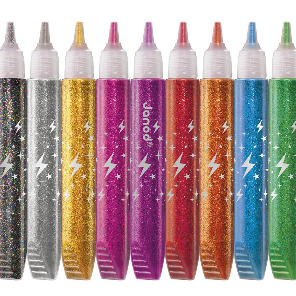 Janod Peinture Par Numéro & Coloriage|Tampons & Papeterie*Colle à Paillettes x9 tubes