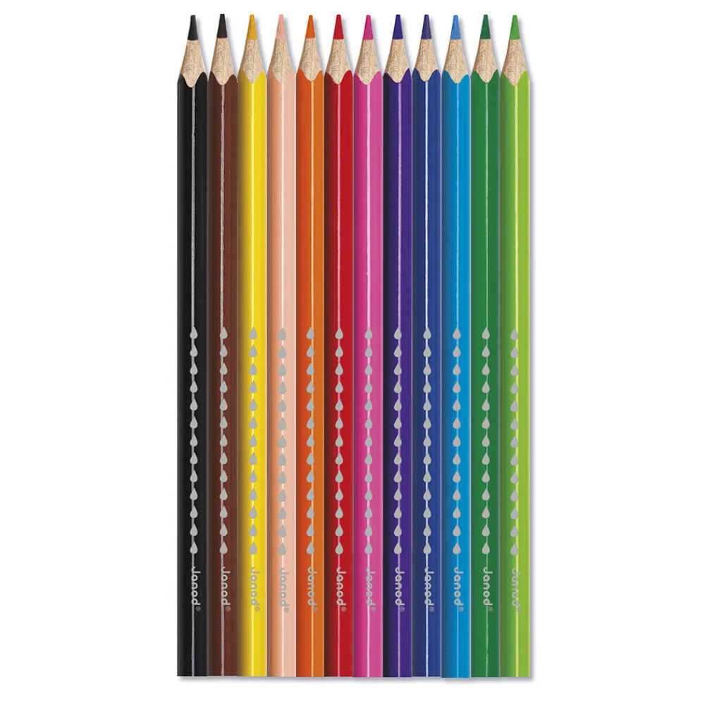 Janod Peinture Par Numéro & Coloriage*Crayons Aquarellables x12