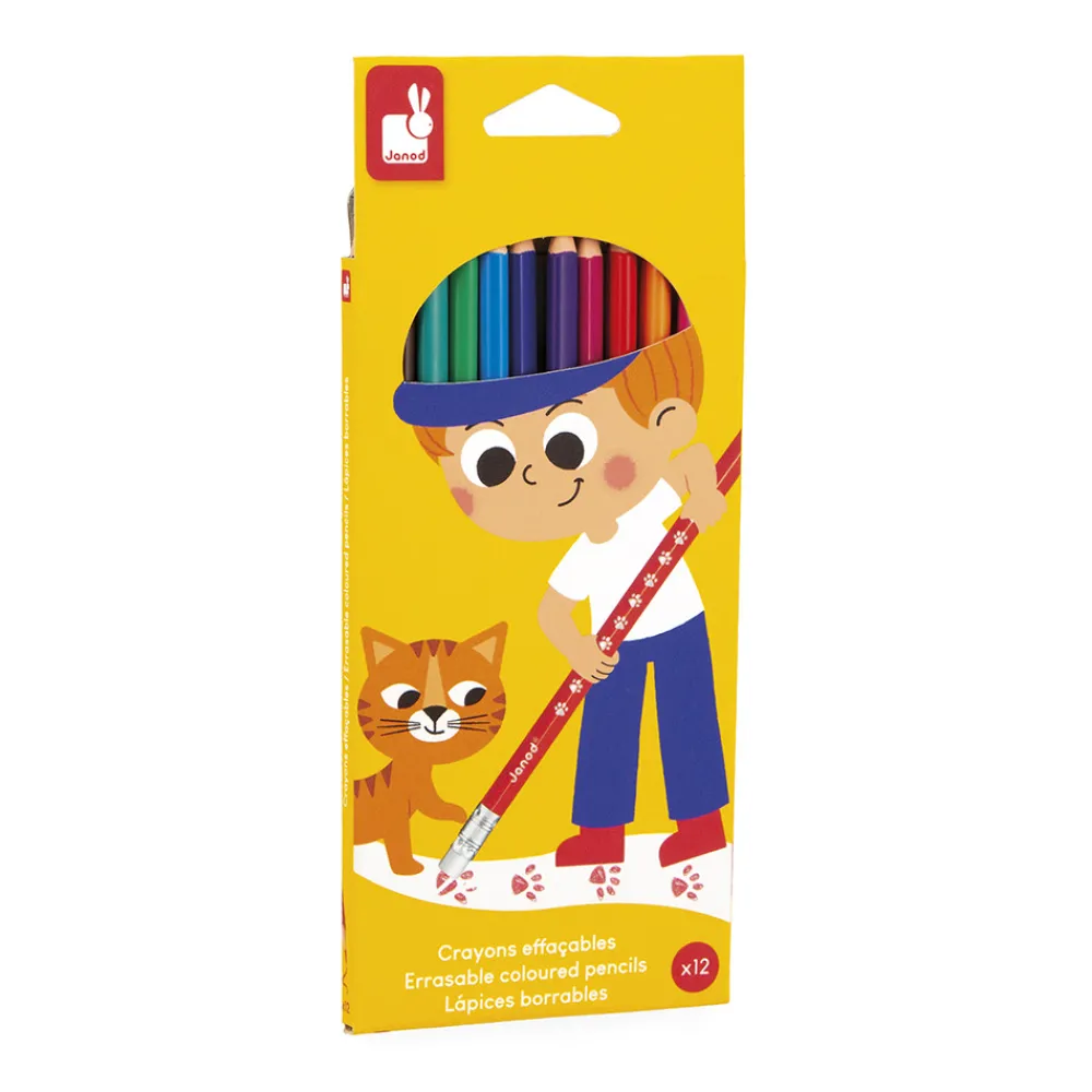 Janod Peinture Par Numéro & Coloriage*Crayons Effaçables x12