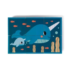 Janod Cubes & Pyramides|Manipulation & Encastrement*Cubes en bois animaux - Partenariat WWF®