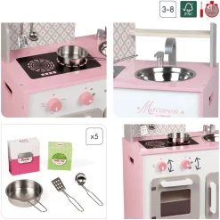 Janod Cuisines, Dinettes & Marchandes*Cuisine Macaron (bois)