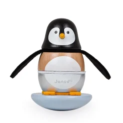Janod Manipulation & Encastrement*Culbuto Pingouin Zigolos (bois)