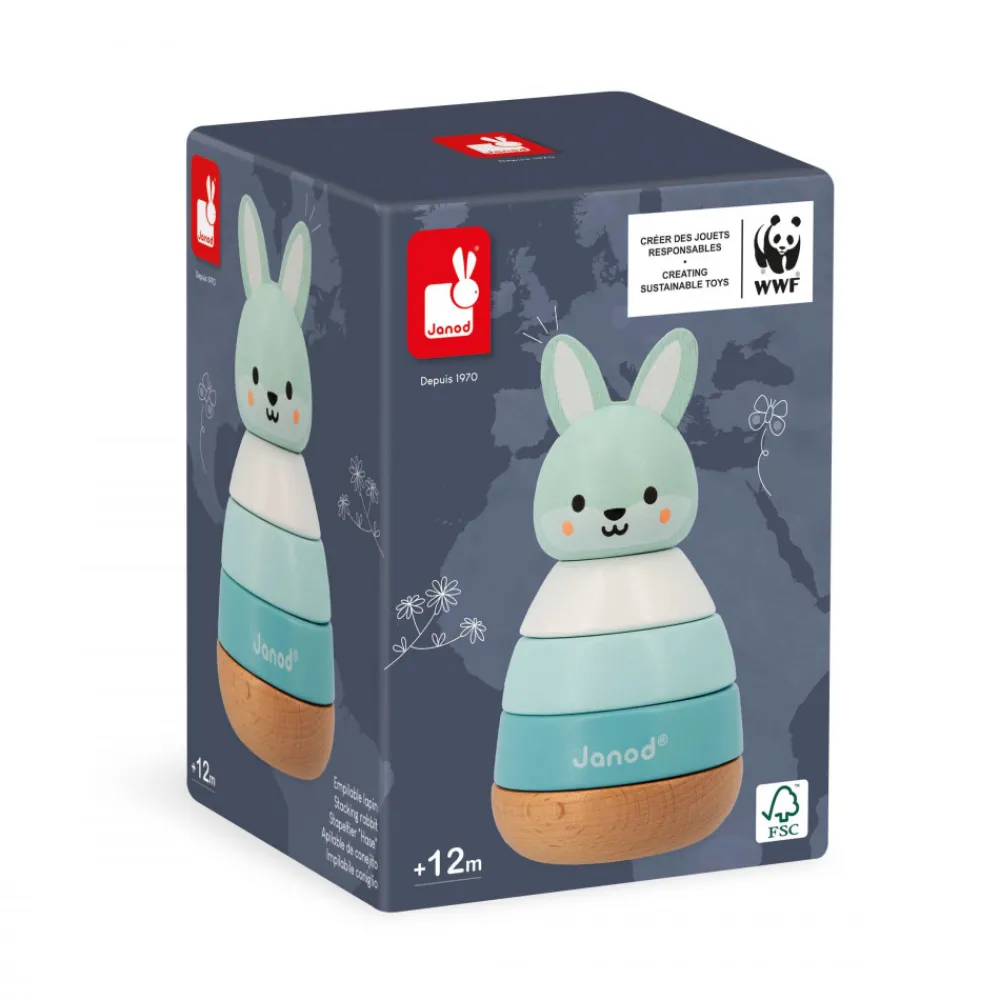 Janod Manipulation & Encastrement*Empilable Lapin - Partenariat WWF®