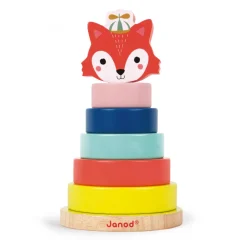 Janod Manipulation & Encastrement*Empilable Renard Baby Forest (bois)