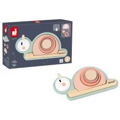 Janod Puzzles En Bois Premier Âge*Empilable Sensoriel Escargot Sweet Cocoon