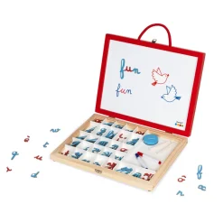Janod Jeux Éducatifs Primaire|Jeux Éducatifs Chiffres & Lettres*Essentiel - Mallette de Lettres Cursives 4 en 1