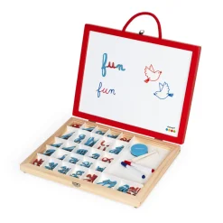 Janod Jeux Éducatifs Primaire|Jeux Éducatifs Chiffres & Lettres*Essentiel - Mallette de Lettres Cursives 4 en 1