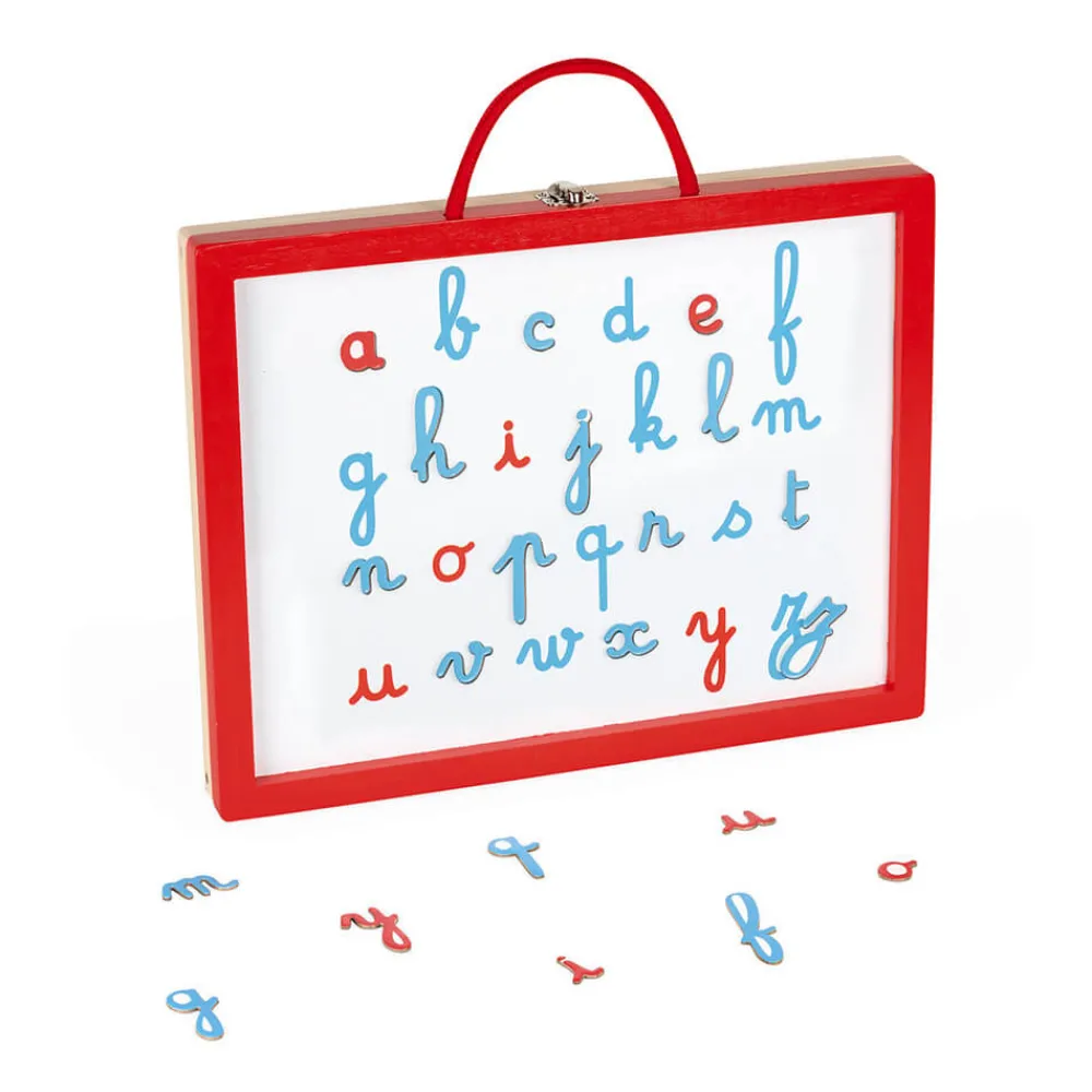 Janod Jeux Éducatifs Primaire|Jeux Éducatifs Chiffres & Lettres*Essentiel - Mallette de Lettres Cursives 4 en 1